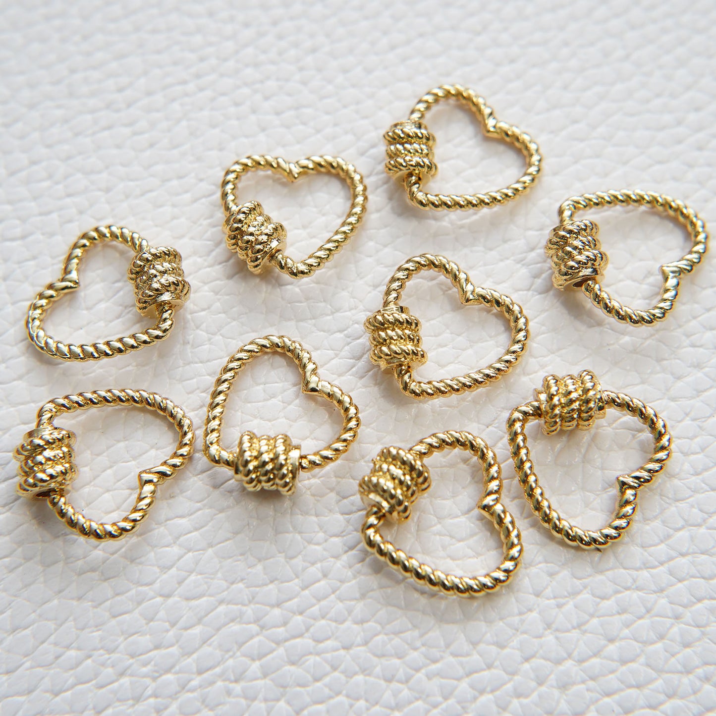 18K Gold Filled Heart Carabiner Clasp,Buckle Clasp,Carabiner Screw Clasp,Turnbuckle,for DIY Jewelry