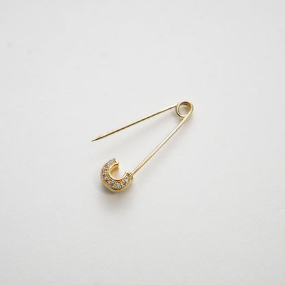 18K Gold Filled Safety Pin Charm for DIY Necklacee Jewelry Making