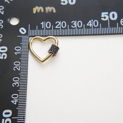 18K Gold Filled Heart Carabiner Clasp,Buckle Clasp,Carabiner Screw Clasp,Turnbuckle,for DIY Jewelry