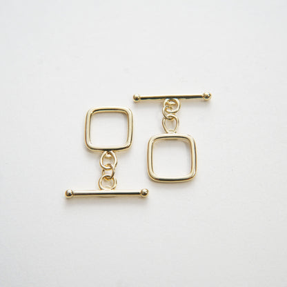 24k Gold Filled Square Toggle Clasp, Jewelry Clasp OT Clasp Findings