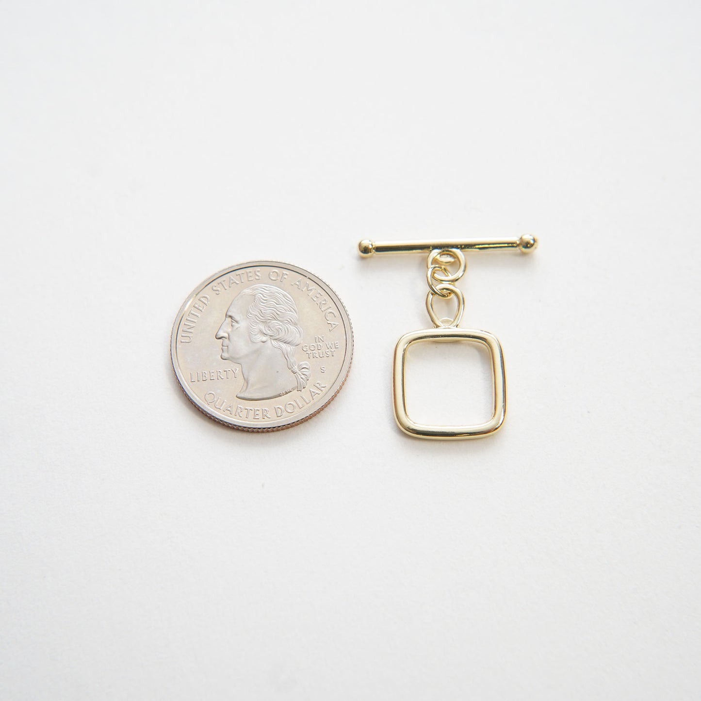 24k Gold Filled Square Toggle Clasp, Jewelry Clasp OT Clasp Findings