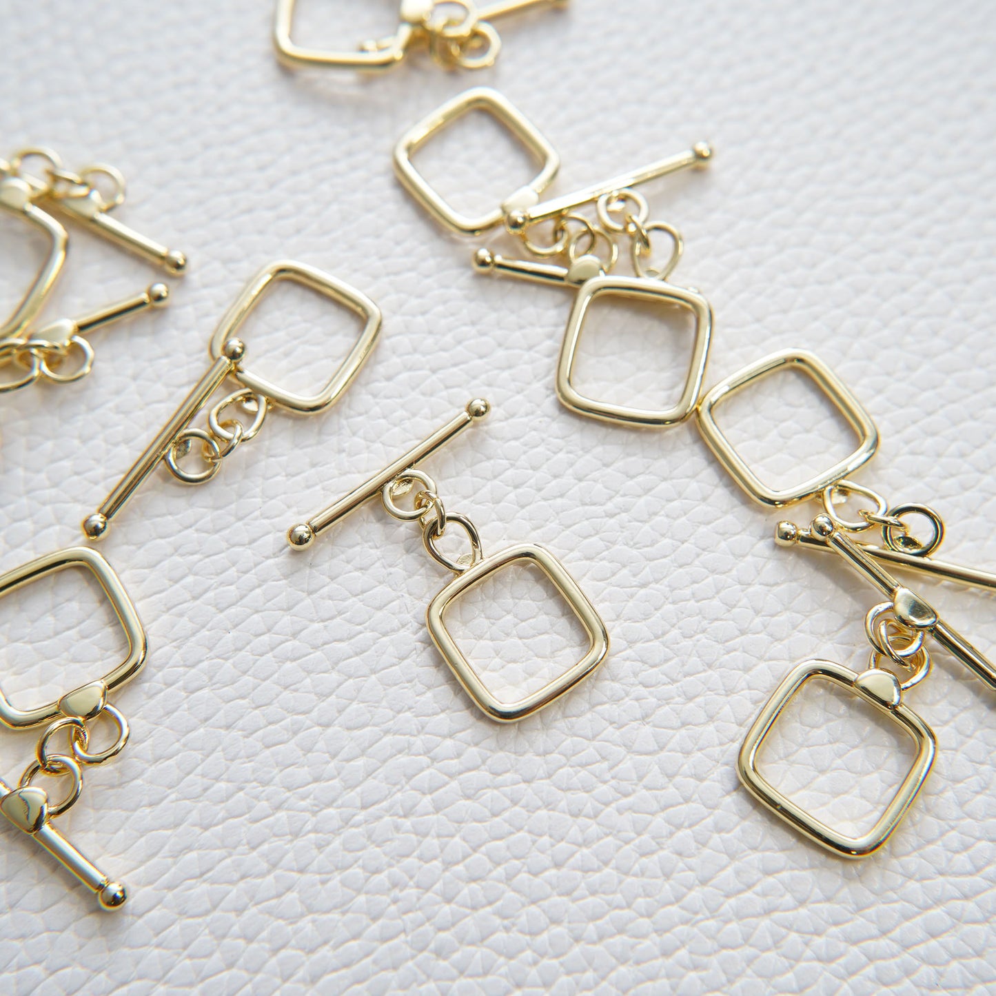 24k Gold Filled Square Toggle Clasp, Jewelry Clasp OT Clasp Findings