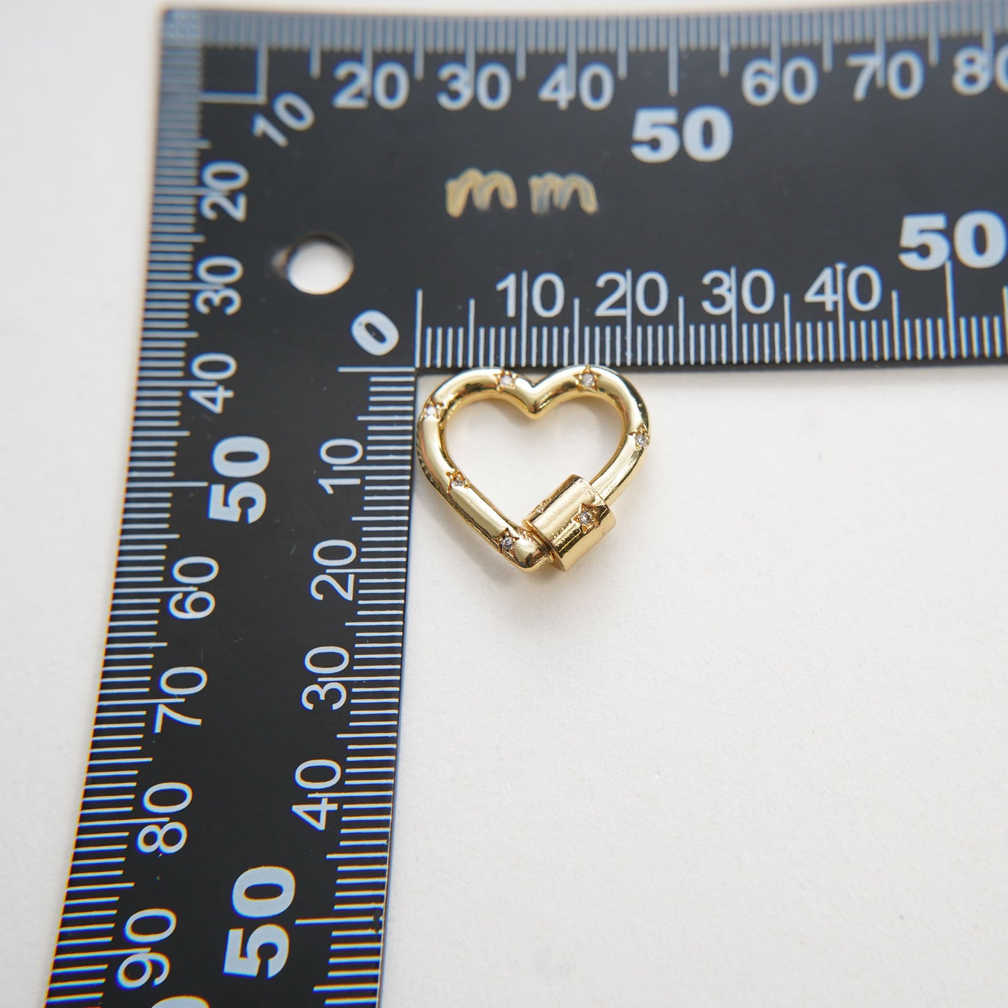 18K Gold Filled Heart Carabiner Clasp,Buckle Clasp,Carabiner Screw Clasp,Turnbuckle,for DIY Jewelry