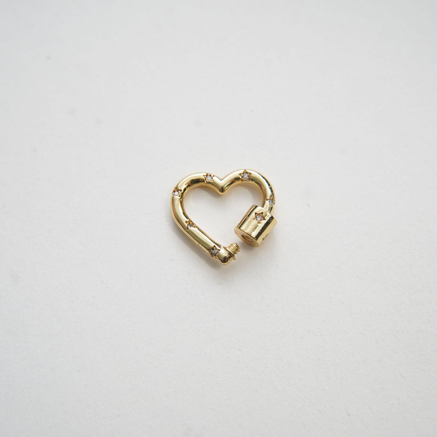 18K Gold Filled Heart Carabiner Clasp,Buckle Clasp,Carabiner Screw Clasp,Turnbuckle,for DIY Jewelry