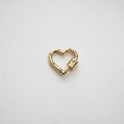 18K Gold Filled Heart Carabiner Clasp,Buckle Clasp,Carabiner Screw Clasp,Turnbuckle,for DIY Jewelry