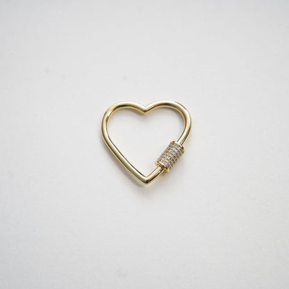 18K Gold Filled Heart Carabiner Clasp,Buckle Clasp,Carabiner Screw Clasp,Turnbuckle,for DIY Jewelry