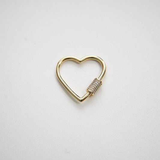 18K Gold Filled Heart Carabiner Clasp,Buckle Clasp,Carabiner Screw Clasp,Turnbuckle,for DIY Jewelry