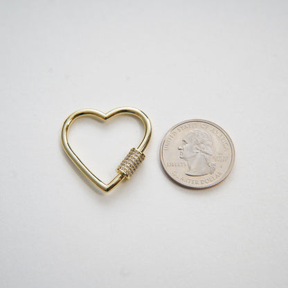 18K Gold Filled Heart Carabiner Clasp,Buckle Clasp,Carabiner Screw Clasp,Turnbuckle,for DIY Jewelry