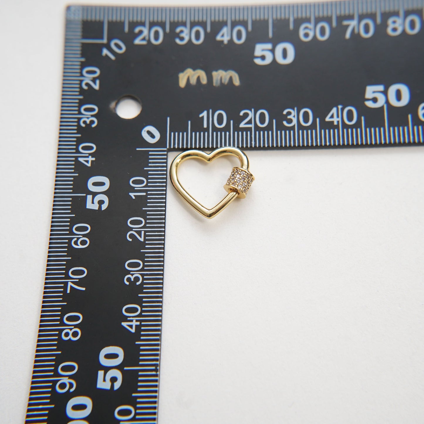 18K Gold Filled Heart Carabiner Clasp,Buckle Clasp,Carabiner Screw Clasp,Turnbuckle,for DIY Jewelry