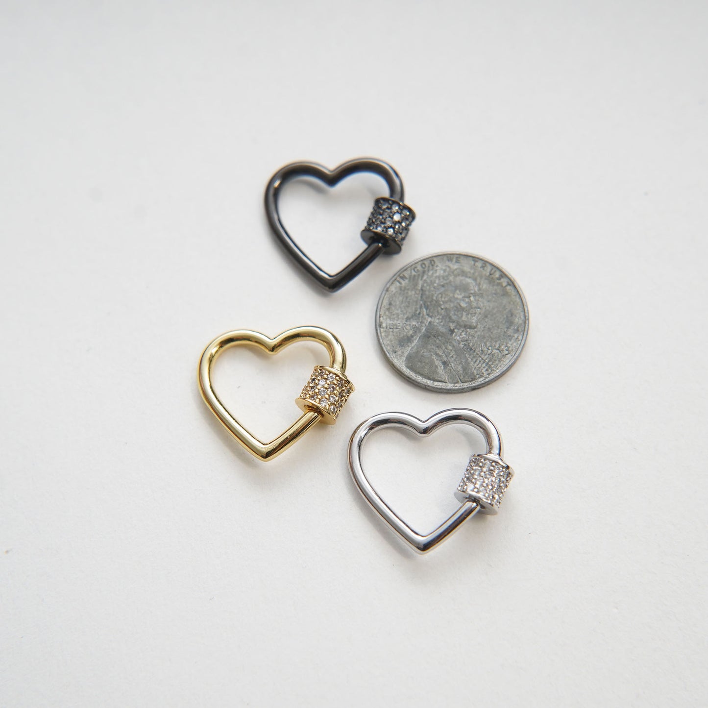 18K Gold Filled Heart Carabiner Clasp,Buckle Clasp,Carabiner Screw Clasp,Turnbuckle,for DIY Jewelry