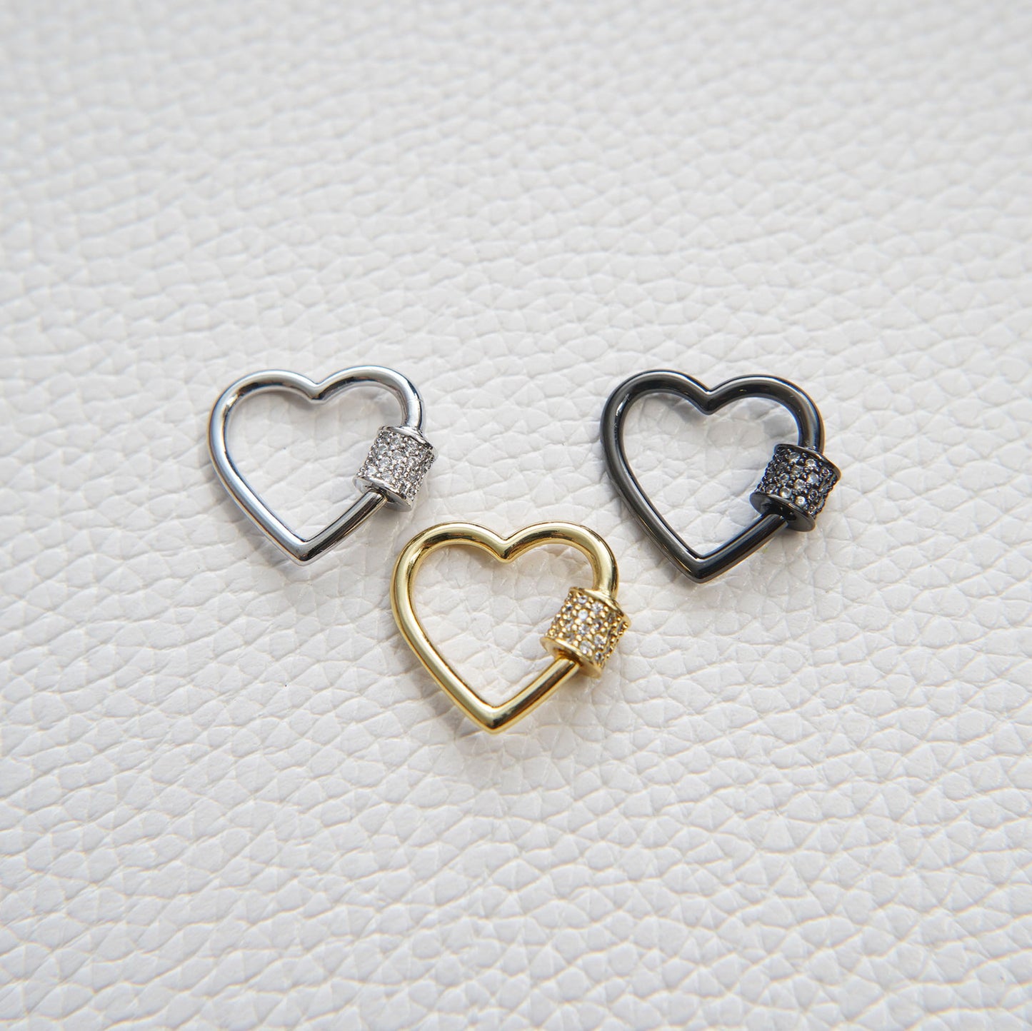 18K Gold Filled Heart Carabiner Clasp,Buckle Clasp,Carabiner Screw Clasp,Turnbuckle,for DIY Jewelry