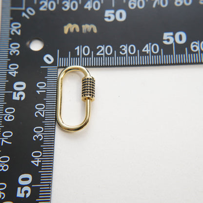 18K Gold Filled Oval Carabiner Clasp,Buckle Clasp,Carabiner Screw Clasp,Turnbuckle,for DIY Jewelry