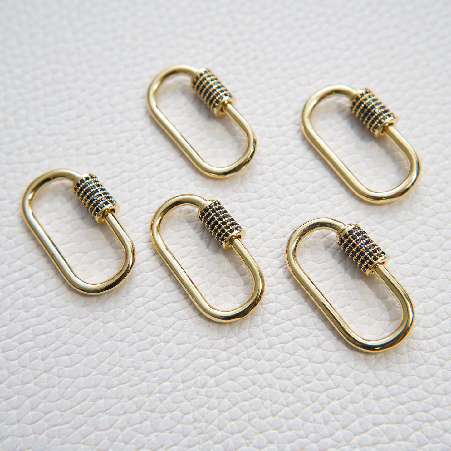 18K Gold Filled Oval Carabiner Clasp,Buckle Clasp,Carabiner Screw Clasp,Turnbuckle,for DIY Jewelry