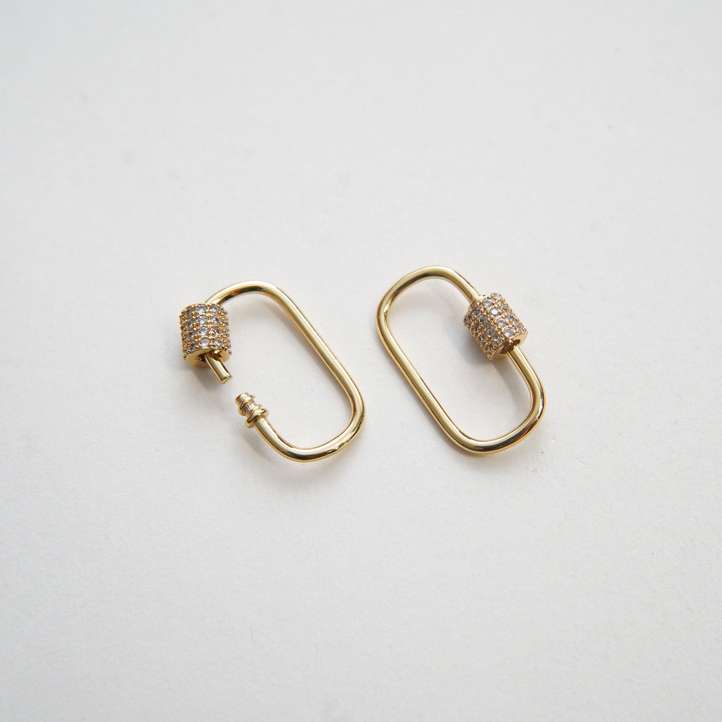 18K Gold Filled Oval Carabiner Clasp,Buckle Clasp,Carabiner Screw Clasp,Turnbuckle,for DIY Jewelry