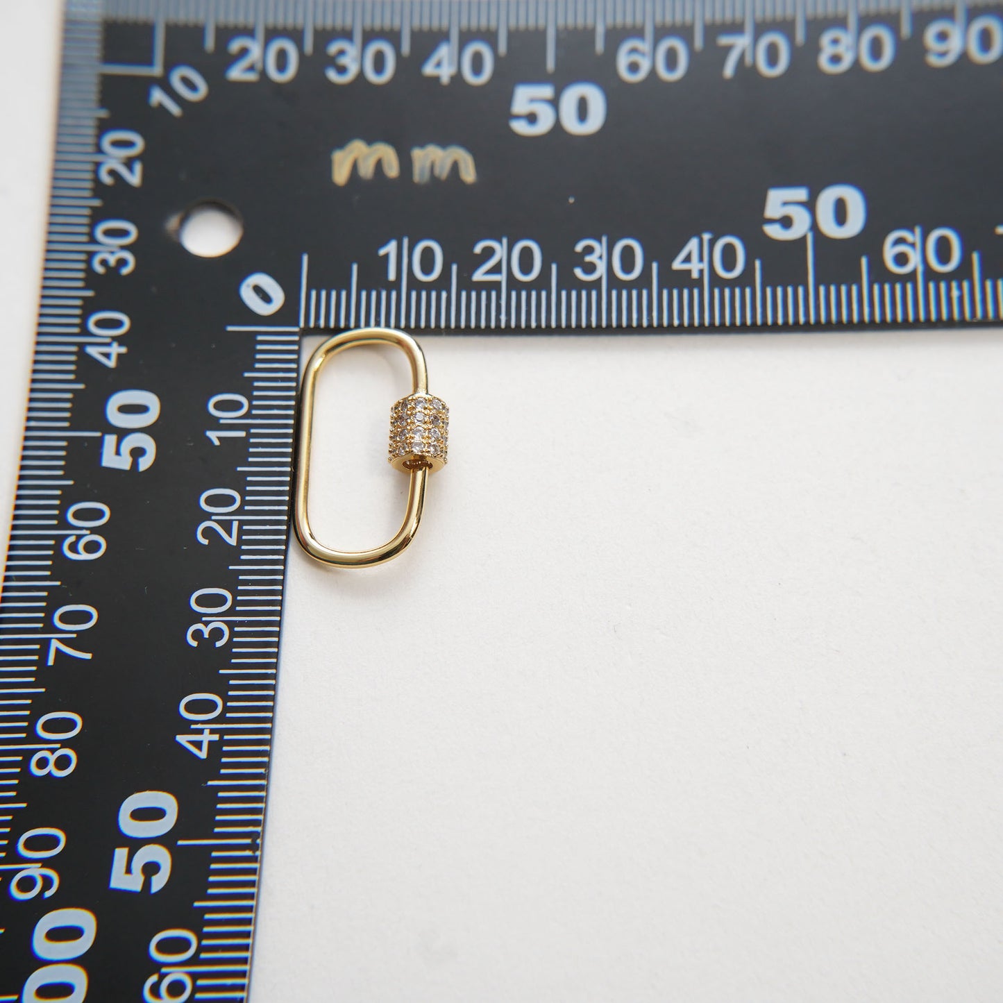 18K Gold Filled Oval Carabiner Clasp,Buckle Clasp,Carabiner Screw Clasp,Turnbuckle,for DIY Jewelry