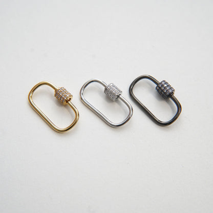 18K Gold Filled Oval Carabiner Clasp,Buckle Clasp,Carabiner Screw Clasp,Turnbuckle,for DIY Jewelry