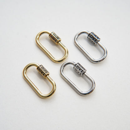 18K Gold Filled Oval Carabiner Clasp,Buckle Clasp,Carabiner Screw Clasp,Turnbuckle,for DIY Jewelry