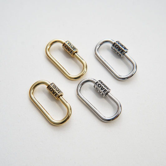 18K Gold Filled Oval Carabiner Clasp,Buckle Clasp,Carabiner Screw Clasp,Turnbuckle,for DIY Jewelry