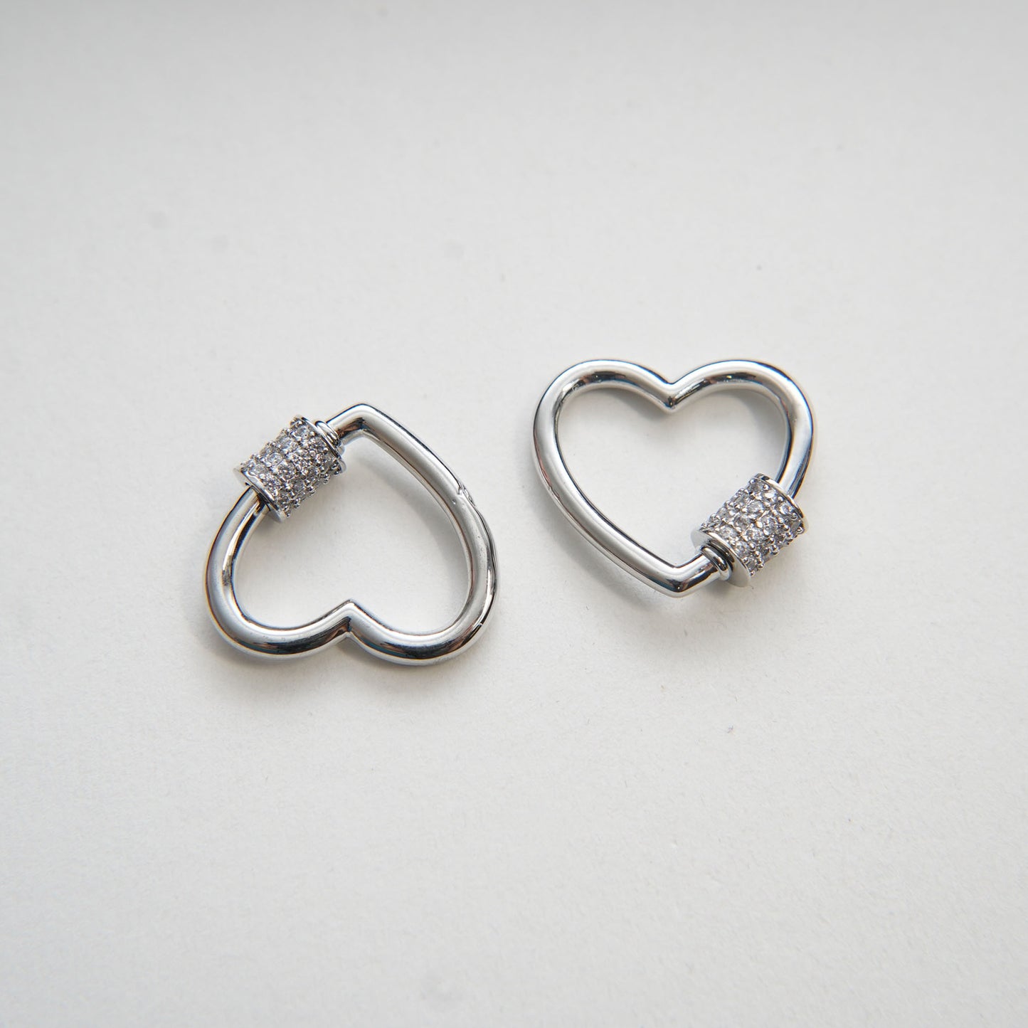 Silver Heart Carabiner Clasp,Buckle Clasp,Carabiner Screw Clasp,Turnbuckle,for DIY Jewelry