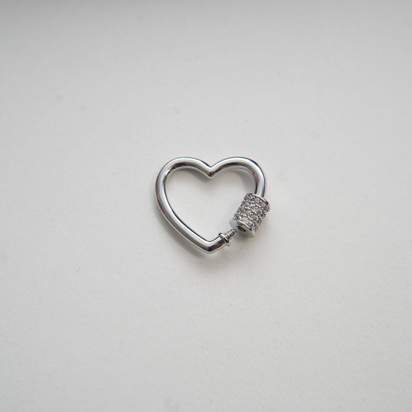 Silver Heart Carabiner Clasp,Buckle Clasp,Carabiner Screw Clasp,Turnbuckle,for DIY Jewelry