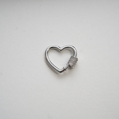 Silver Heart Carabiner Clasp,Buckle Clasp,Carabiner Screw Clasp,Turnbuckle,for DIY Jewelry