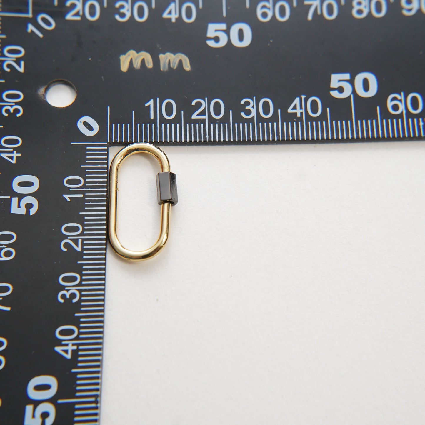 18K Gold Filled Oval Carabiner Clasp,Buckle Clasp,Carabiner Screw Clasp,Turnbuckle,for DIY Jewelry