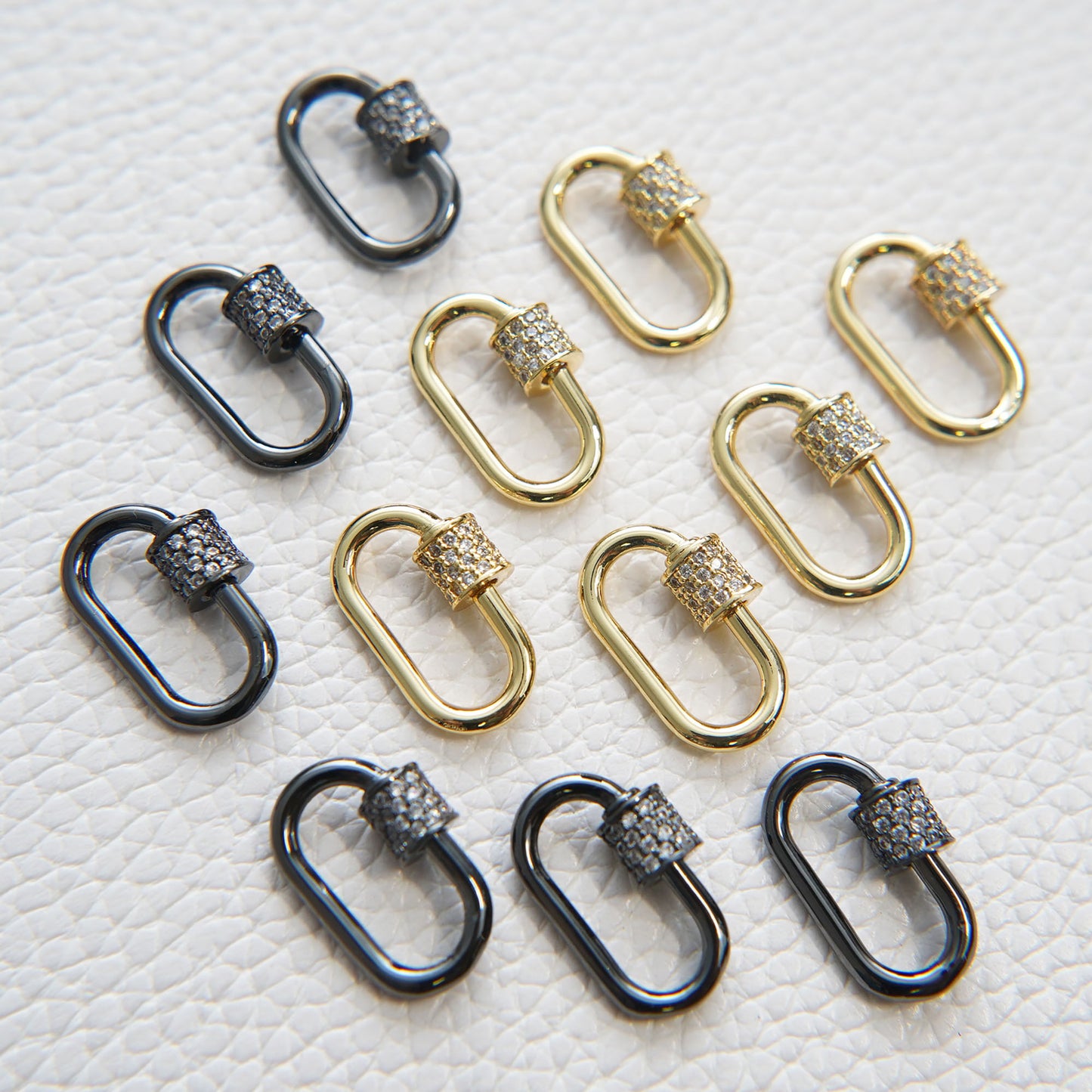 18K Gold Filled Oval Carabiner Clasp,Buckle Clasp,Carabiner Screw Clasp,Turnbuckle,for DIY Jewelry