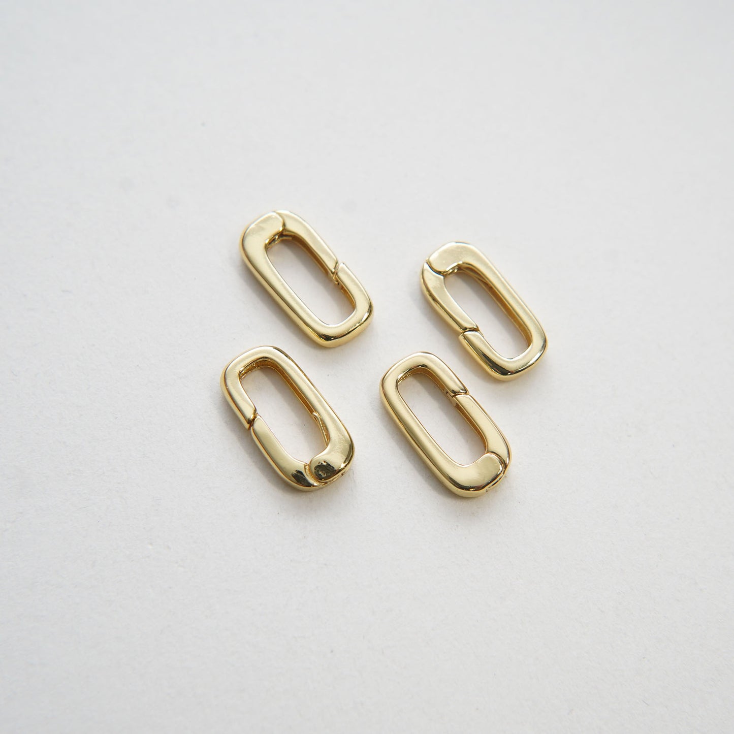 18K Gold Filled Oval Carabiner Clasp,Buckle Clasp,Carabiner Screw Clasp,Turnbuckle,for DIY Jewelry