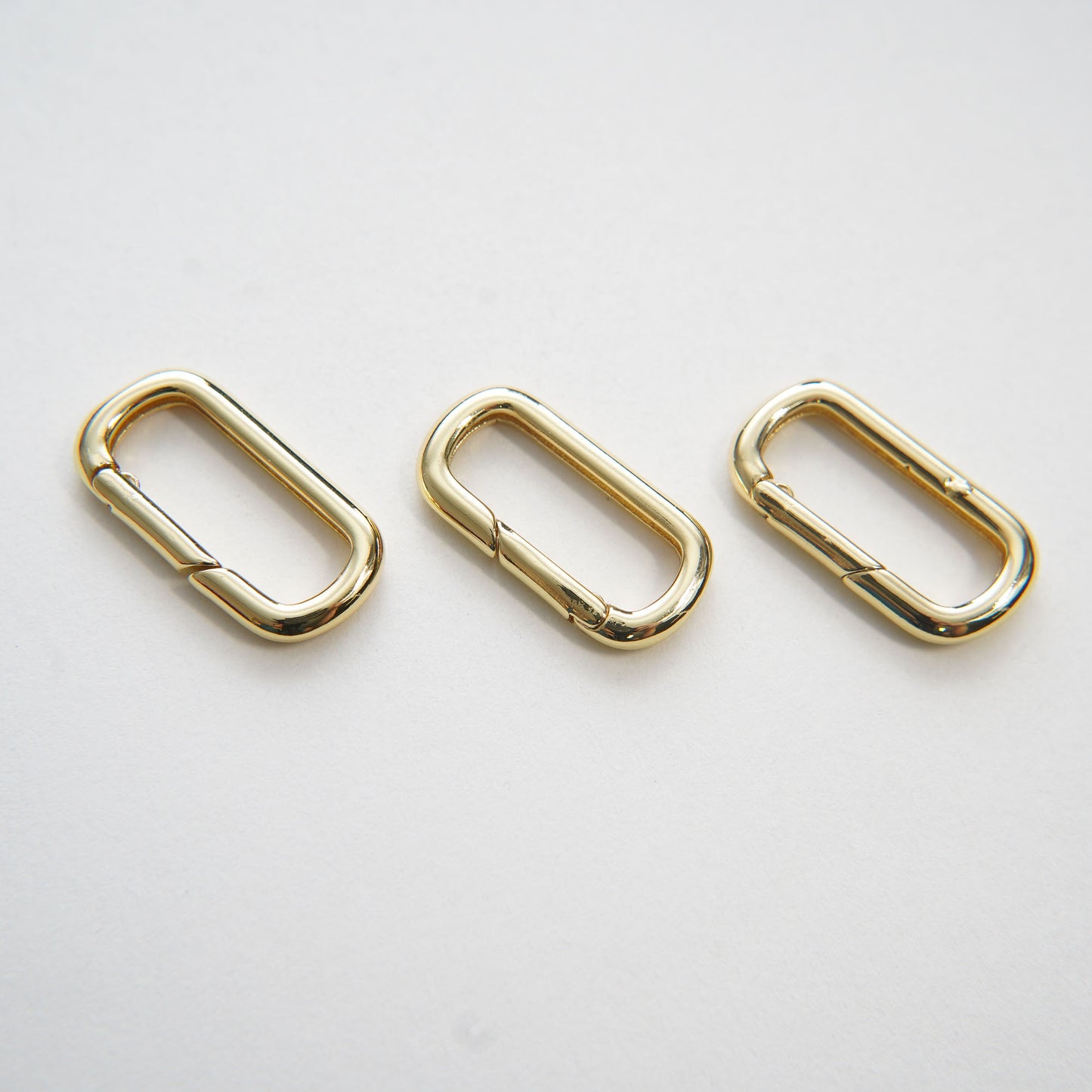 18K Gold Filled Oval Carabiner Clasp,Buckle Clasp,Carabiner Screw Clasp,Turnbuckle,for DIY Jewelry