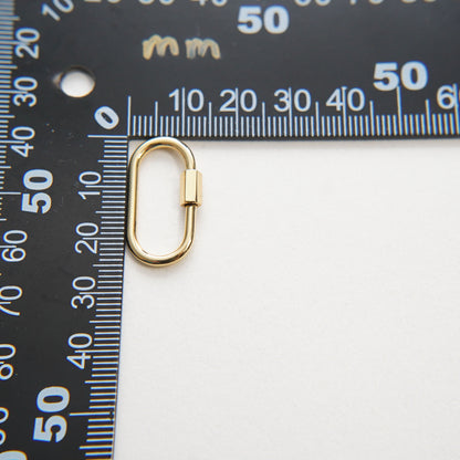 18K Gold Filled Oval Carabiner Clasp,Buckle Clasp,Carabiner Screw Clasp,Turnbuckle,for DIY Jewelry