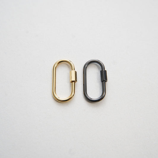 18K Gold Filled Oval Carabiner Clasp,Buckle Clasp,Carabiner Screw Clasp,Turnbuckle,for DIY Jewelry