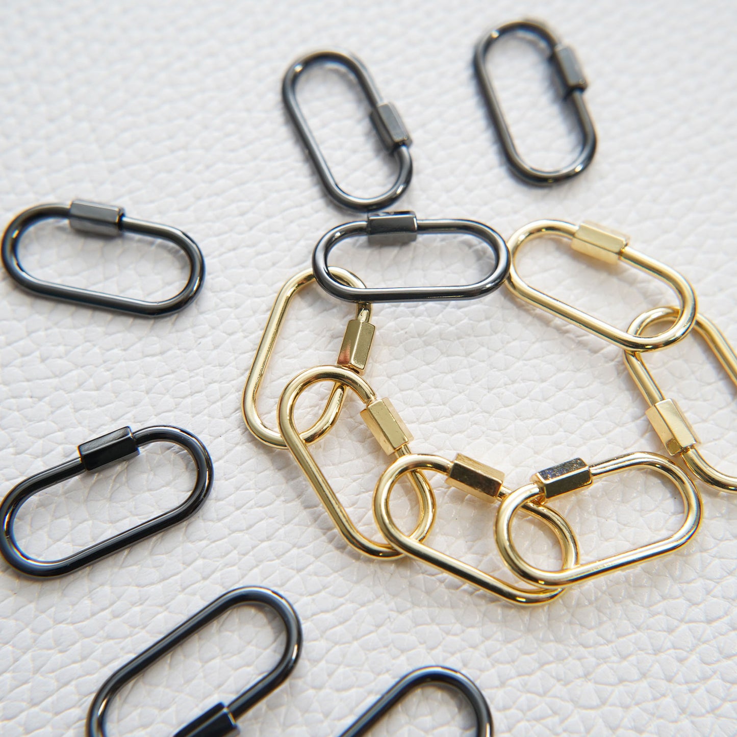 18K Gold Filled Oval Carabiner Clasp,Buckle Clasp,Carabiner Screw Clasp,Turnbuckle,for DIY Jewelry