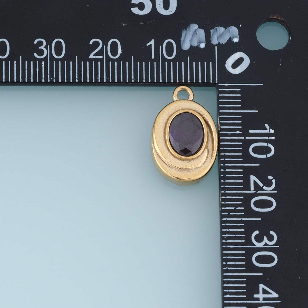 Oval Gemstone Pendant,14K Gold Vintage Charm DIY Charm for Necklace Bracelet Making