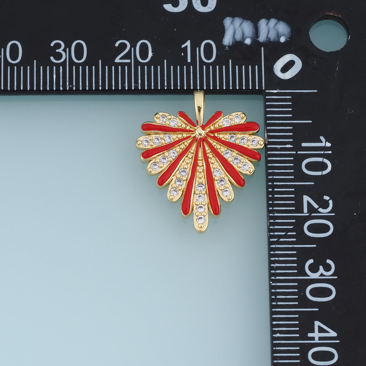 18K Gold Filled Heart Charm,Colorful Enamel Heart Pendant Radiant Heart Charm for Bracelet Necklace DIY Jewelry Making Supply