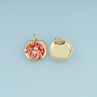 18K Gold Filled Beetle Charm,Enamel Beetle Pendant Colorful Insect Charm Vintage Animal Pendant for Bracelet Necklace DIY Jewelry Making