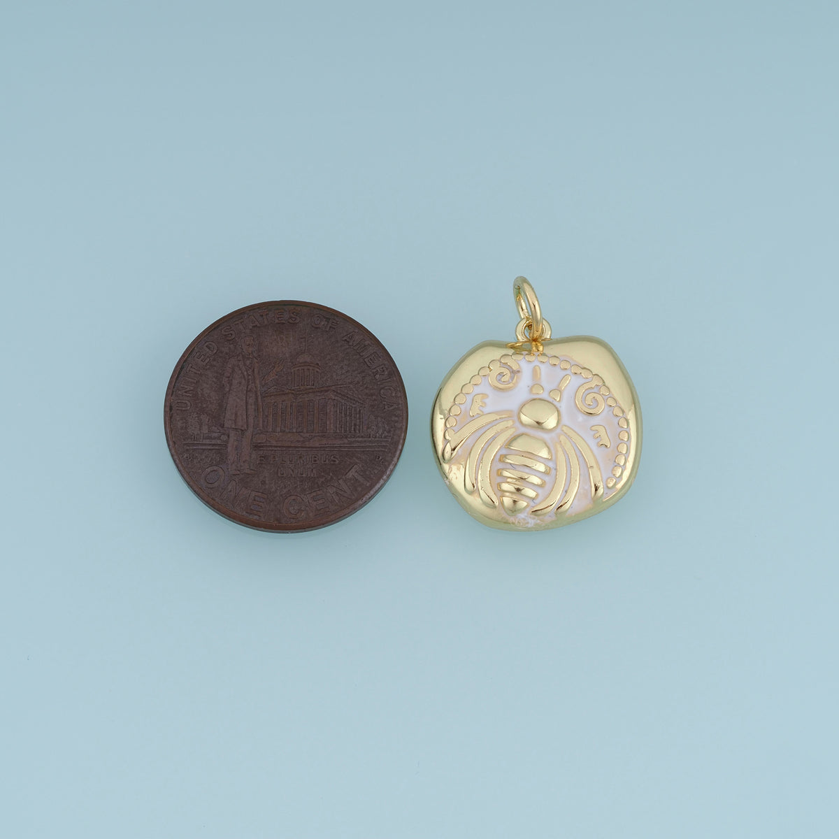 18K Gold Filled Beetle Charm,Enamel Beetle Pendant Colorful Insect Charm Vintage Animal Pendant for Bracelet Necklace DIY Jewelry Making