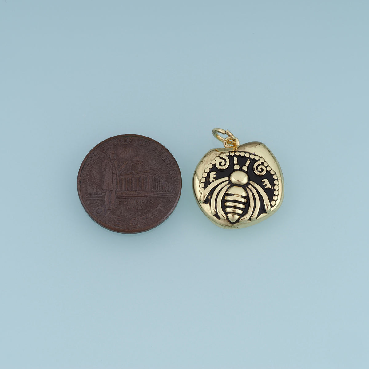 18K Gold Filled Beetle Charm,Enamel Beetle Pendant Colorful Insect Charm Vintage Animal Pendant for Bracelet Necklace DIY Jewelry Making