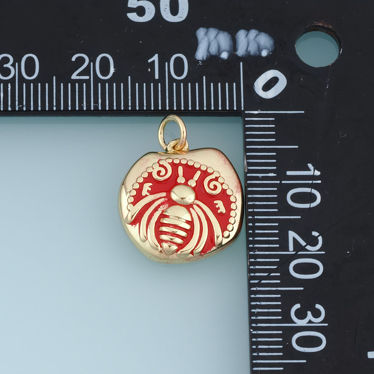 18K Gold Filled Beetle Charm,Enamel Beetle Pendant Colorful Insect Charm Vintage Animal Pendant for Bracelet Necklace DIY Jewelry Making