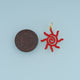 18K Gold Filled Sun Charm,Enamel Spiral Sun Pendant Celestial Charm Colorful Solar Pendant for Bracelet Necklace DIY Jewelry Making
