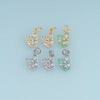 18K Gold Filled Butterfly Charm,Colorful Enamel Butterfly Pendant Gemstone Butterfly Charm for Bracelet Necklace DIY Jewelry Making