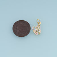 18K Gold Filled Butterfly Charm,Colorful Enamel Butterfly Pendant Gemstone Butterfly Charm for Bracelet Necklace DIY Jewelry Making