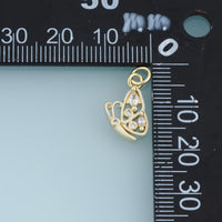 18K Gold Filled Butterfly Charm,Colorful Enamel Butterfly Pendant Gemstone Butterfly Charm for Bracelet Necklace DIY Jewelry Making