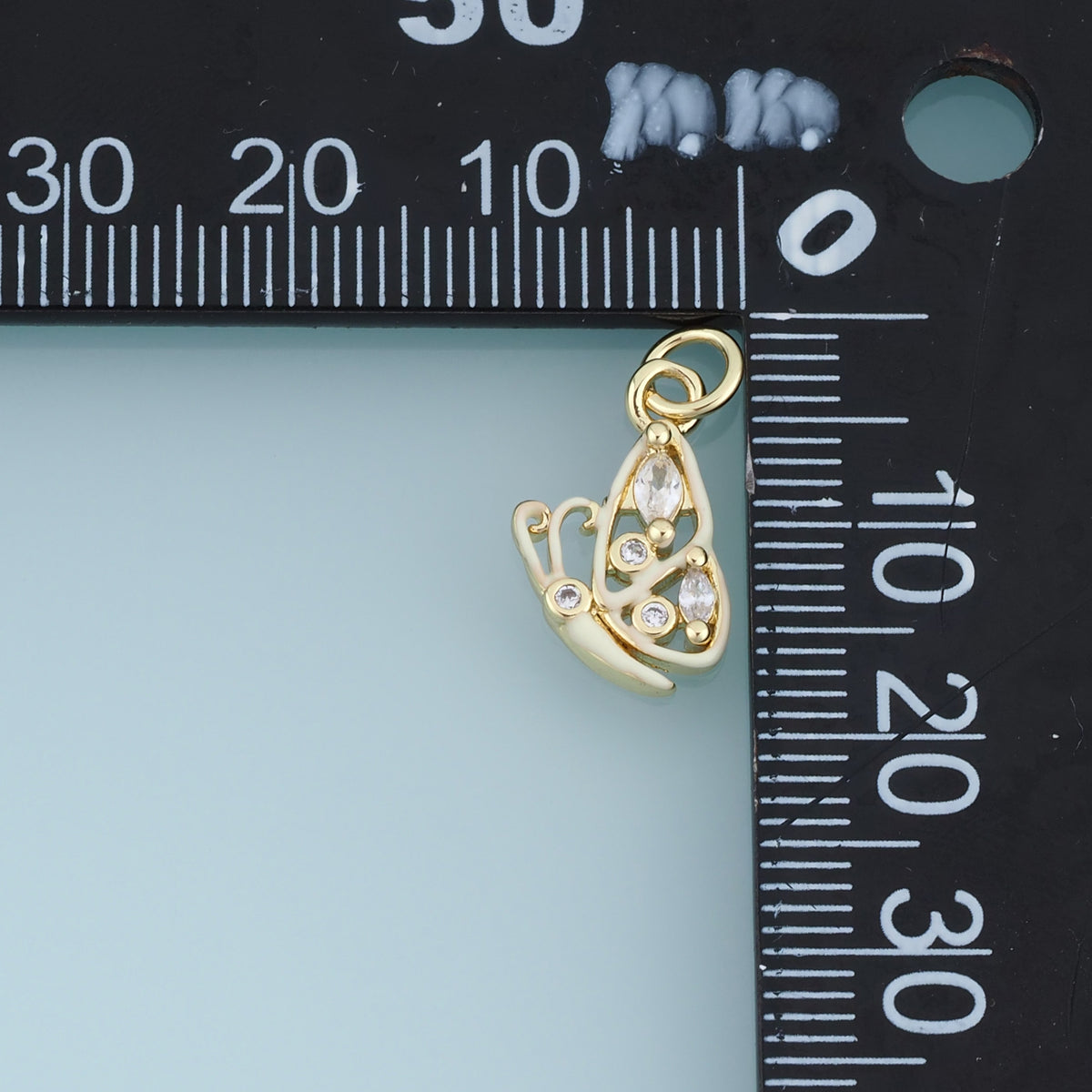 18K Gold Filled Butterfly Charm,Colorful Enamel Butterfly Pendant Gemstone Butterfly Charm for Bracelet Necklace DIY Jewelry Making