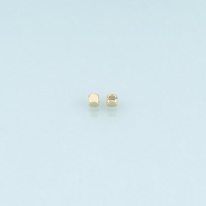 30 pcs 18K Gold Filled Cube Beads,Cube Spacer Beads Bracelet Necklace for DIY Jewelry Making Supply