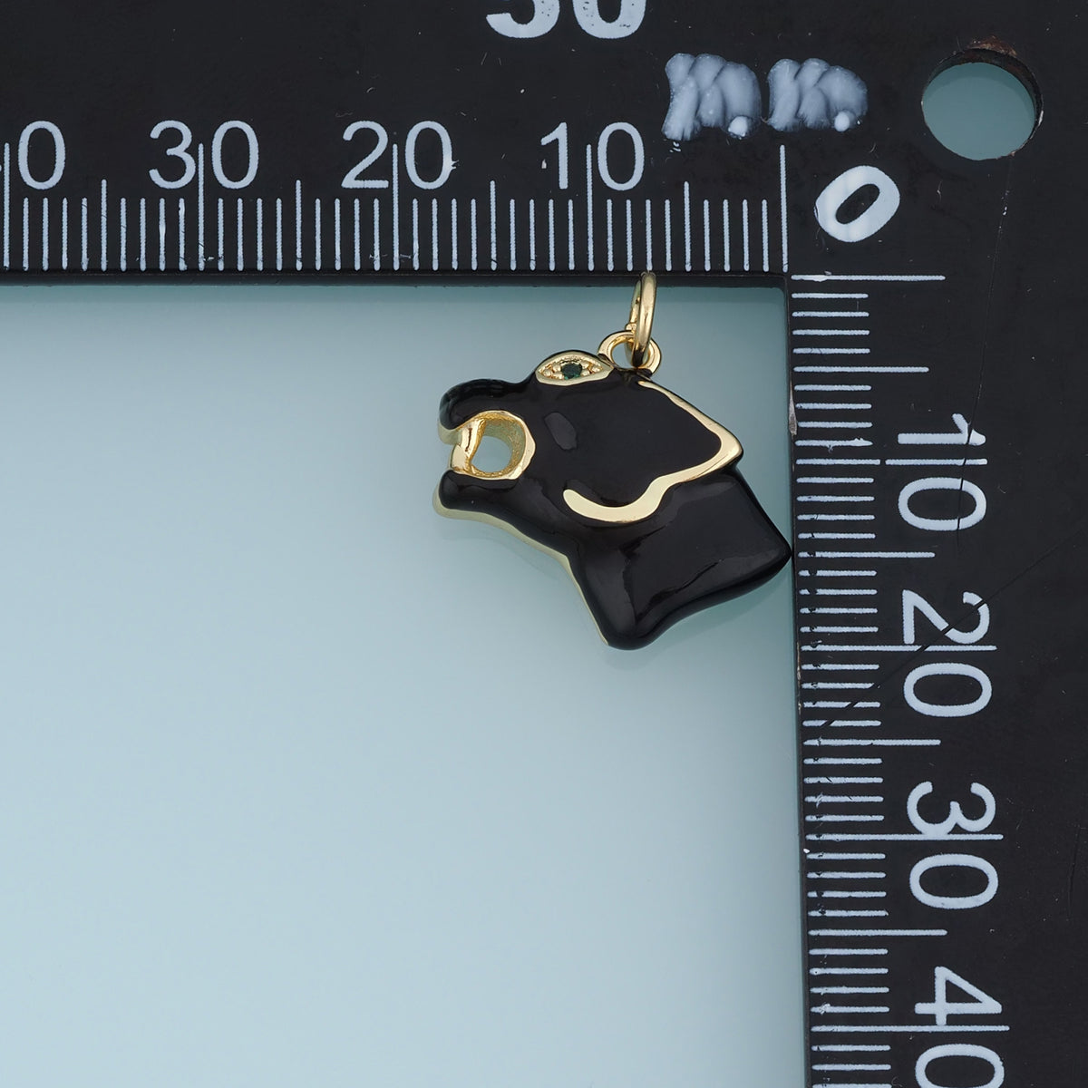 18K Gold Filled Panther Charm,Enamel Leopard Head Pendant Animal Charm Vintage Style Pendant for Bracelet Necklace DIY Jewelry Making