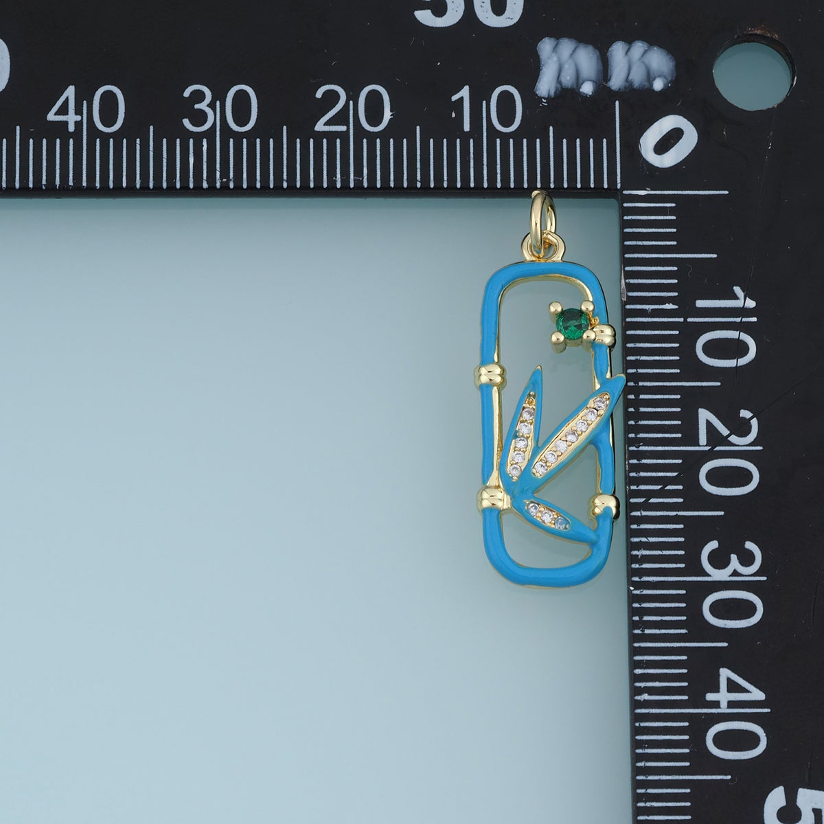 18K Gold Filled Bamboo Leaf Charm,Colorful Enamel Bamboo Leaf Pendant Nature Charm for Bracelet Necklace DIY Jewelry Making Supply