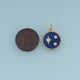 18K Gold Filled Celestial Star Charm,Enamel Round Star Pendant Moonless Sky Charm for Bracelet Necklace DIY Jewelry Making Supply