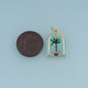 18K Gold Filled Palm Tree Charm,Enamel Tropical Palm Tree Pendant Beach Charm for Bracelet Necklace DIY Jewelry Making Supply
