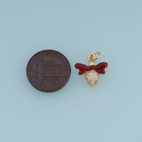 18K Gold Filled Bee Charm,Colorful Enamel Bee Pendant Cute Insect Charm for Bracelet Necklace DIY Jewelry Making Supply