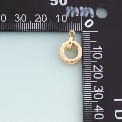 18K Gold Filled CZ Double Ring Connector,Round Connector Bracelet Necklace for DIY Jewelry Making Supply